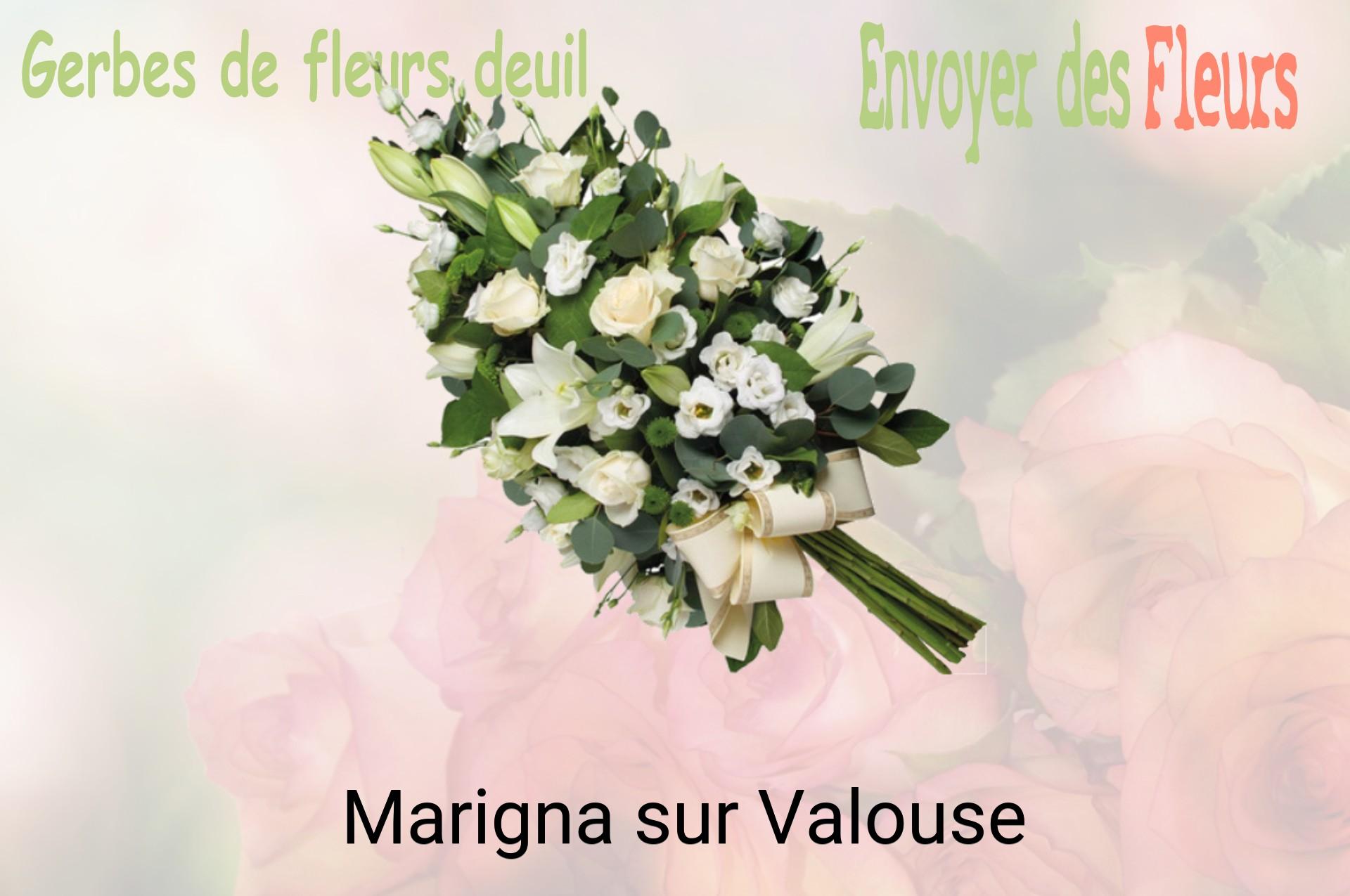 Gerbe de fleurs de deuil livrée à Marigna-sur-Valouse